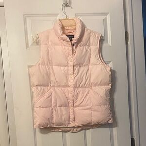 Lands' End Light Pink Quilted Vest medium